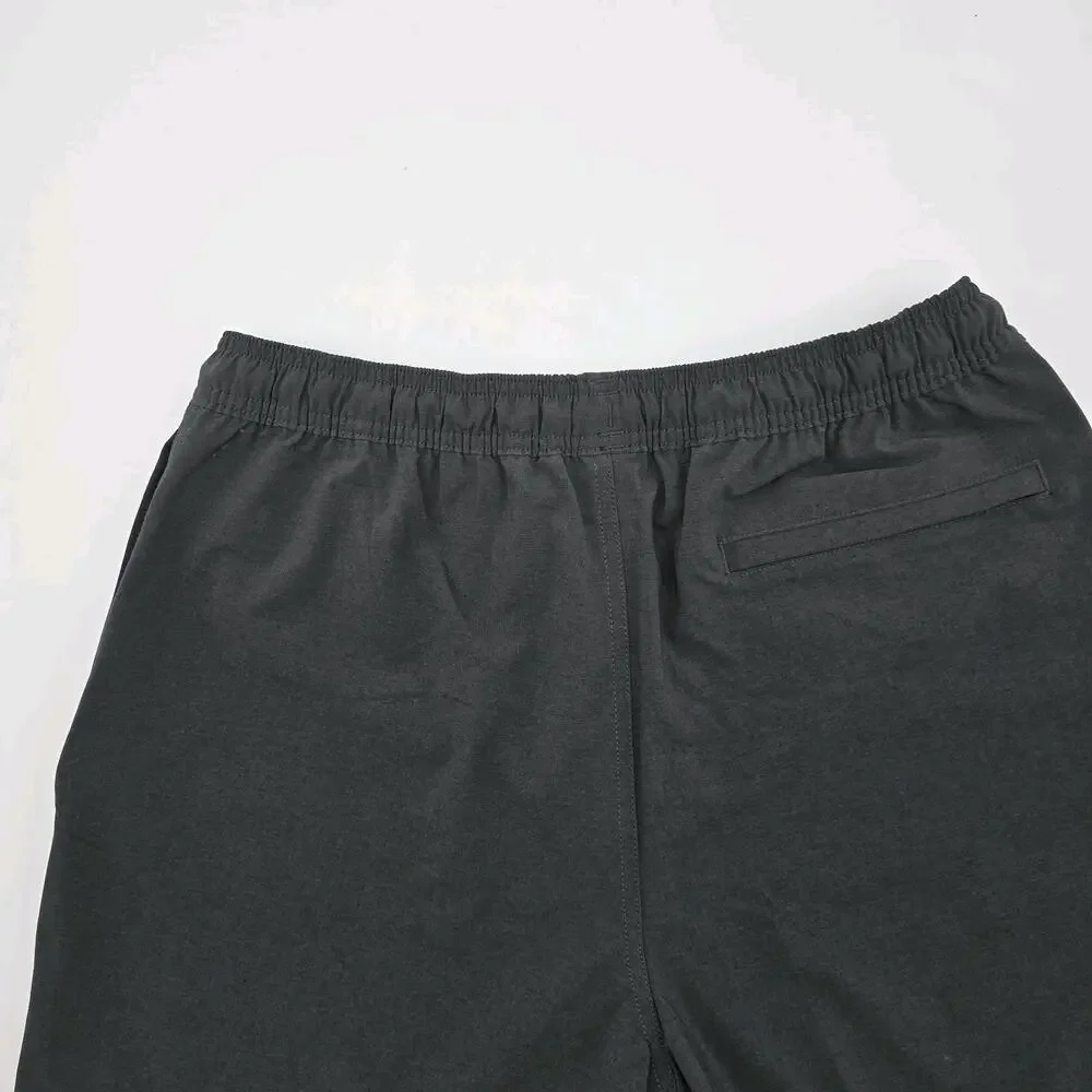Chubbies Shorts Mens Large 7 Inch Black The Flints Gym Swim Unlined Hybrid